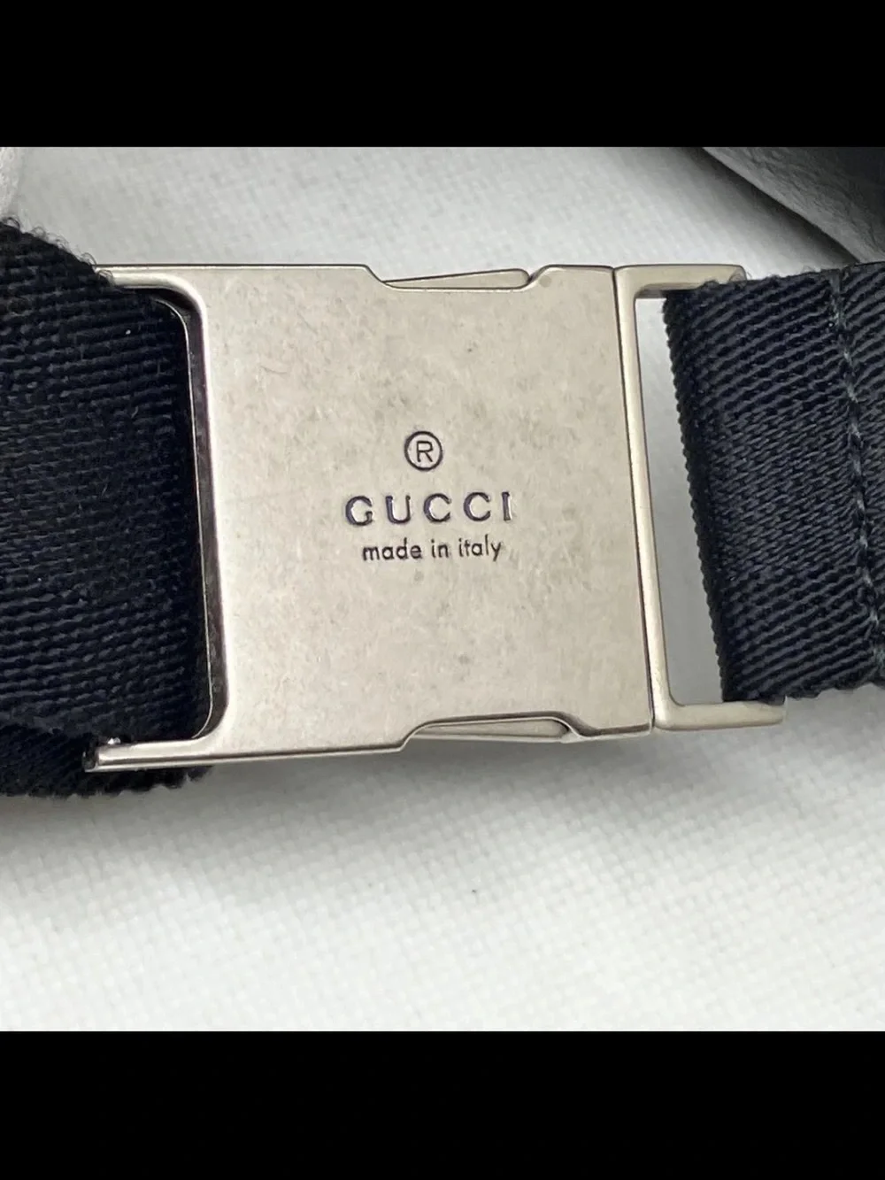 Gucci Black Leather Dual Pouch Belt Bag